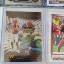 Prizm Score Illusions rookie Donruss Jayden Daniels Commanders Card Lot of 4 - Image 4