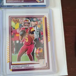 Prizm Score Illusions rookie Donruss Jayden Daniels Commanders Card Lot of 4 - Image 5