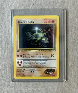Brock's Onix 21/132 (1st Edition) - 2000 Pokemon Gym Heroes WOTC - Non Holo Rare - Image 3