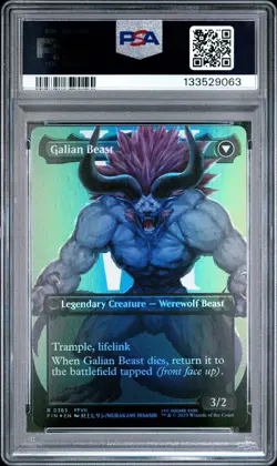 MTG Final Fantasy Vincent Valentine Galian Beast #0383 Borderless Foil - PSA 10 - Image 2