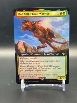 Red XIII, Proud Warrior (Extended Art) Commander: Final Fantasy Foil - Image 1