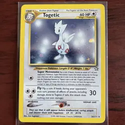 Togetic Neo Genesis 2000 Swirl Holo Rare Pokemon Card TCG 16/111 DMG - Image 2