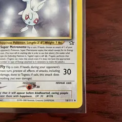 Togetic Neo Genesis 2000 Swirl Holo Rare Pokemon Card TCG 16/111 DMG - Image 5