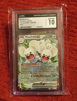 Maushold EX 155/182 Holo Double Rare Paradox Rift Pokemon TCG CGC Grade 9.5 Mint - Image 1