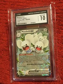 Maushold EX 155/182 Holo Double Rare Paradox Rift Pokemon TCG CGC Grade 9.5 Mint - Image 2