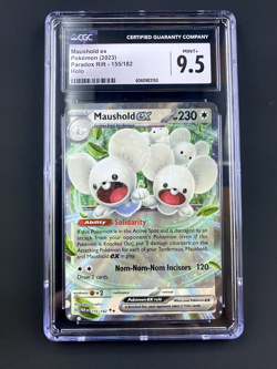 CGC 9.5 Maushold EX Holo SV04 155/182 Paradox Rift Pokemon Card English Graded - Image 1