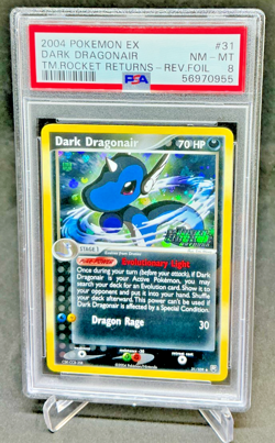 PSA 8 - 2004 Pokemon EX Team Rocket Returns DARK DRAGONAIR Reverse Holo #31 - Image 1
