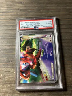 2011 POKEMON WORLD CHAMPIONSHIPS PROMO TWINBOAR RAYQUAZA & DEOXYS LEGEND PSA 4 - Image 1