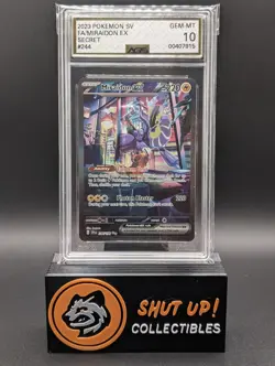 Miraidon ex #244 Special Illustration Rare Holo Pokemon Scarlet & Violet AGS 10 - Image 1