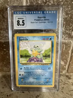 CGC 8.5 Squirtle 63/102 Pokemon Base Set Unlimited - Image 2