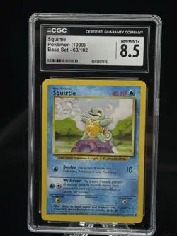 Squirtle #63 Base Set 1999 Pokemon Game CGC 8.5 💦 - Image 1