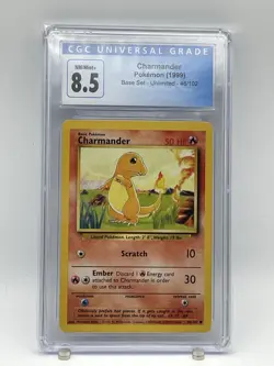 Pokemon - Charmander - Base Set - 46/102 - Unlimited - CGC 8.5 - Image 1