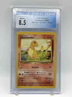 Pokemon - Charmander - Base Set - 46/102 - Unlimited - CGC 8.5 - Image 1