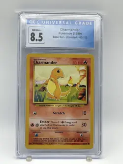 Pokemon - Charmander - Base Set - 46/102 - Unlimited - CGC 8.5 - Image 1