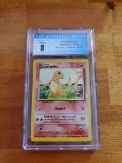 CGC 8 nm/mint Pokemon TCG Charmander Base Set 46/102 Regular Unlimited - Image 1