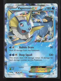 Vaporeon EX 24/83 Ultra Rare Holo Generations Pokemon Card - Image 1