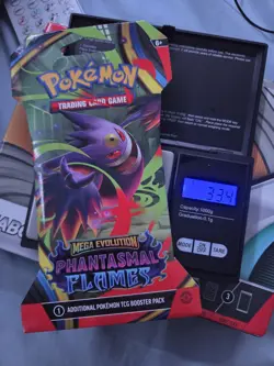 EXTREMELY HEAVY Pokemon Phantasmal Flames - Factory Sealed Booster Pack (33.04g) - Image 1