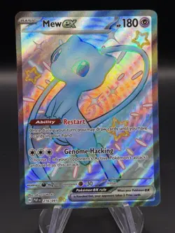 Pokemon TCG Mew EX 216/091 Paldean Fates Full Art Shiny Ultra Rare NM Condition - Image 1