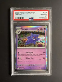 Gengar 094 PSA 10 2023 Pokemon MEW EN - Image 1