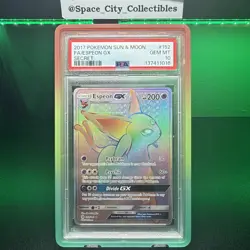 Pokemon TCG Espeon GX #152 Sun & Moon Rainbow Secret 2017 PSA 10 - Image 1