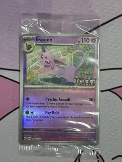 Pokemon Sealed Espeon 86/197 Obsidian Flames (Best Buy) Stamp Promo - Image 1