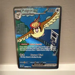 Pokemon Pidgeot ex 225/197 Special Illustration Rare SV03 Obsidian Flames Holo - Image 1
