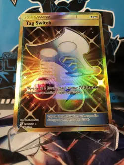 Pokemon - Tag Switch (Secret) - 254/236 - SM Unified Minds - Holo - Secret Ra NM - Image 1