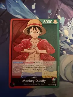*Pre Errata* ONE PIECE Card Game Romance Dawn OP01-003 Monkey D Luffy Leader - Image 1