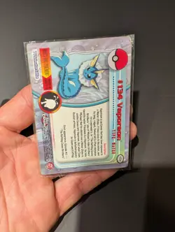 Pokemon Topps Chrome Vaporeon Holo TV Animation Edition Series 3 #134 HP - Image 2