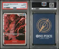 2024 ONE PIECE OP09-EMPERORS IN THE NEW WORLD SHANKS 004 PSA 10 - Image 2