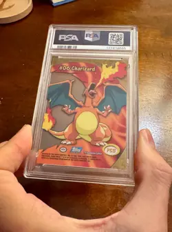 Charizard PSA 9 MINT 2000 Topps Pokemon TV Animation Clear Cards #PC3 - new cert - Image 2