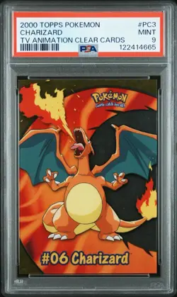 Charizard PSA 9 MINT 2000 Topps Pokemon TV Animation Clear Cards #PC3 - new cert - Image 3