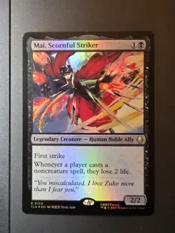 Mai, Scornful Striker - Prerelease Foil Stamped Promo - Avatar TLA MTG - Image 3