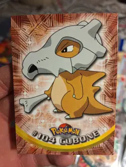 1999 Pokemon Topps Cubone #104 Blue Logo TV Animation Edition Vintage Card - Image 1