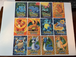 1999 Topps Pokemon The First Movie Evolution Set E1-E12 BLACK Logo Near Mint - Image 1
