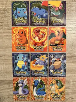 1999 Topps Pokemon The First Movie Evolution Complete Set E1-E12 BLUE Logo - Image 1