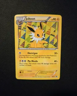 2013 Pokemon TCG Jolteon Black Star Promo BW91 Holo Rare Card - w/ Swirl - NM - Image 1