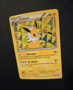 2013 Pokemon TCG Jolteon Black Star Promo BW91 Holo Rare Card - w/ Swirl - NM - Image 2