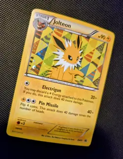 2013 Pokemon TCG Jolteon Black Star Promo BW91 Holo Rare Card - w/ Swirl - NM - Image 3