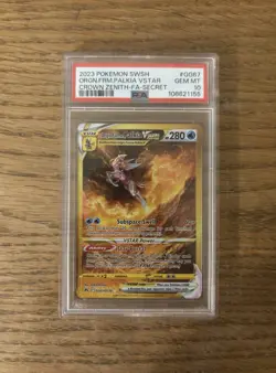 Pokemon Origin Forme Palkia VSTAR GG67/GG70 Crown Zenith Secret Rare PSA 10 Holo - Image 1