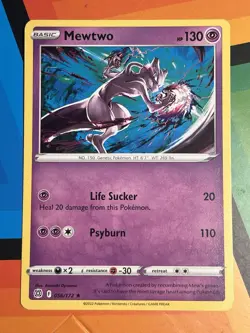 Mewtwo 056/172 - NM RARE Non Holo Brilliant Stars Pokemon Card Non Holo - Image 1