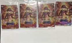 Set Of 4 Sealed Promo One Piece Card Treasure Booster Monkey D. Luffy ST10-006 - Image 1