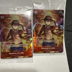 Set Of 4 Sealed Promo One Piece Card Treasure Booster Monkey D. Luffy ST10-006 - Image 5