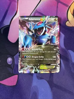 Salamence EX - XY170 - Pokemon XY Promo Ultra Rare Card LP With Crease - Image 1