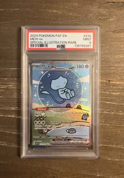 Mew ex Special Illustration Rare Pokemon card, graded PSA 9. Card number 232/091 - Image 1