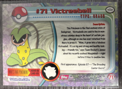 Victreebell #71 Topps TV Animation Edition Series 1 Pokemon Card Red Logo HP - Image 2