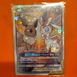 Pokemon Eevee, Sylveon GX, Glaceon EX, Umbreon V Holo Card Lot 6 Cards - Image 1