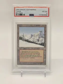 Taiga - Dual Land - Revised - 1994 Magic the Gathering Trading Card MTG PSA 4 - Image 1