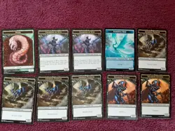 Magic the Gathering lot 32 Token Worm Germ Insect Myr Card Frog Lizard Cat - Image 5
