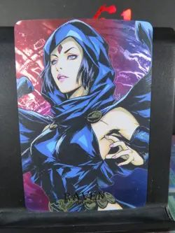 Raven DC Teen Titans Art Card Rare Holo Laser Collectible Comic Character CCG NM - Image 1